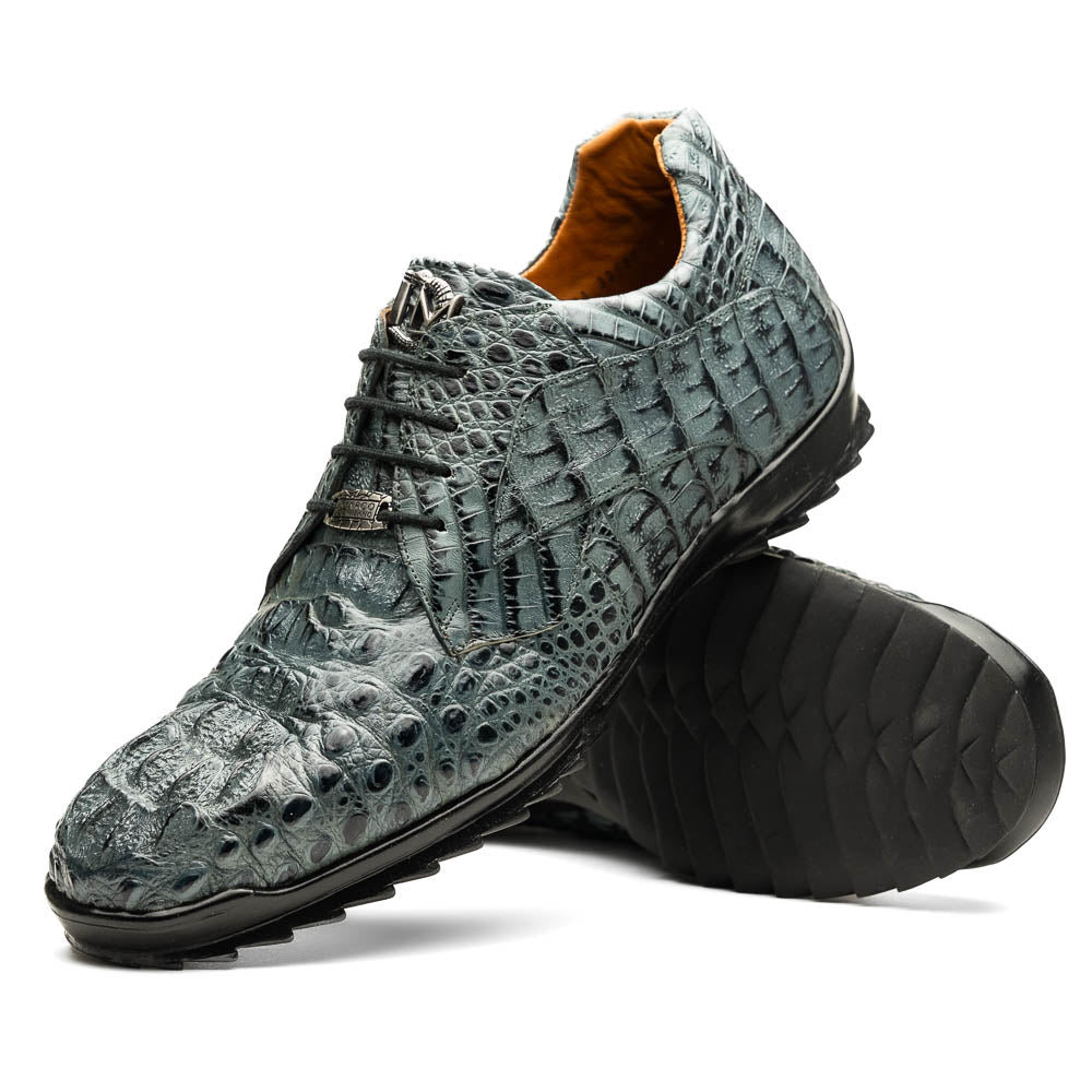 Marco Di Milano Kratos Grey Caiman Crocodile Sneakers - Dudes Boutique