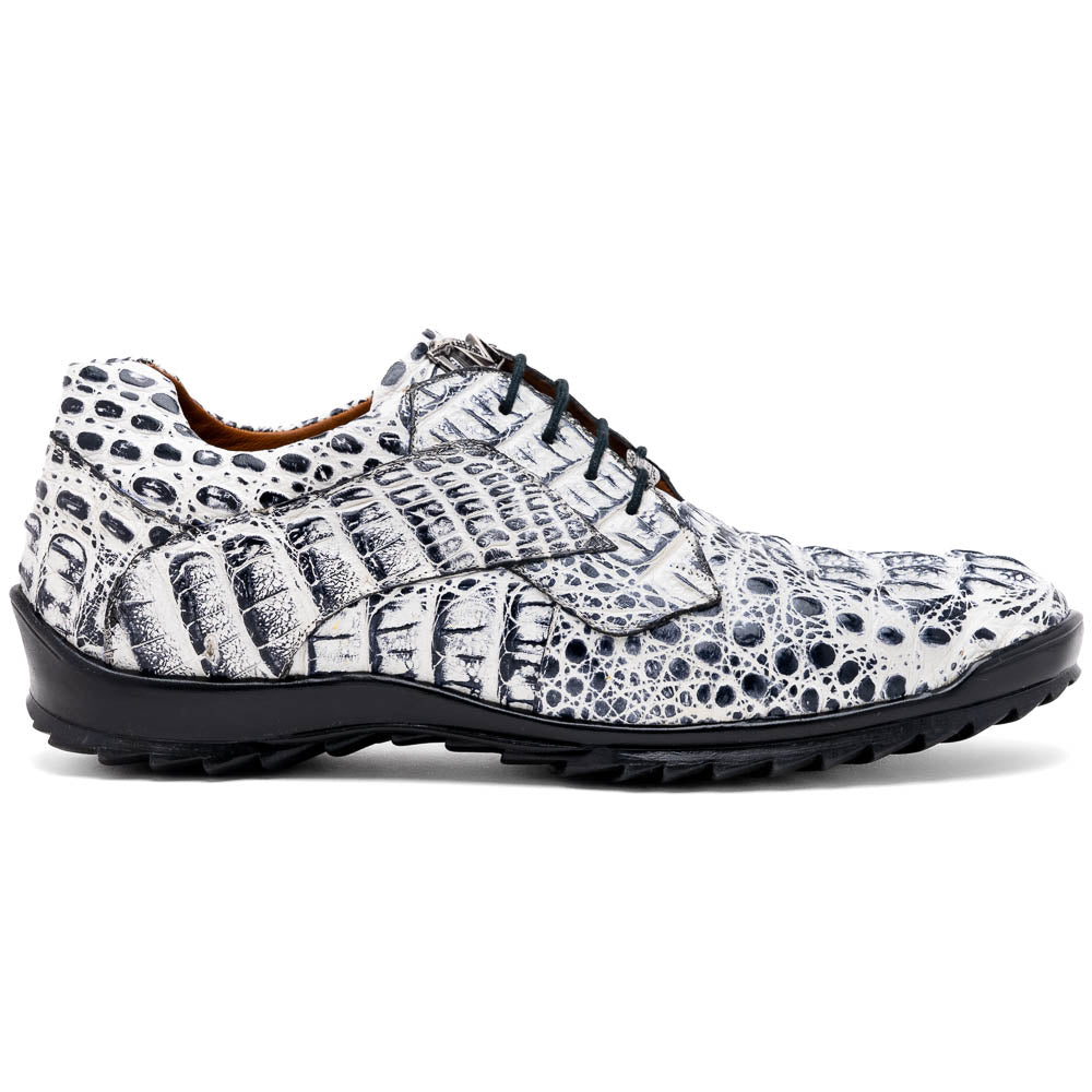 Marco Di Milano Kratos Newspaper Caiman Crocodile Sneakers - Dudes Boutique