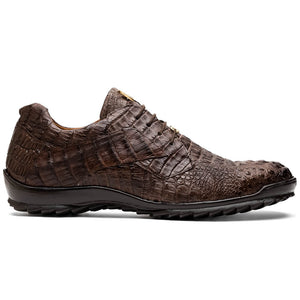 Marco Di Milano Kratos Brown Caiman Crocodile Sneakers - Dudes Boutique