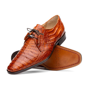 Marco Di Milano Lacio Brandy Caiman Crocodile Dress Shoes - Dudes Boutique