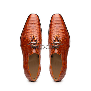 Marco Di Milano Lacio Brandy Caiman Crocodile Dress Shoes - Dudes Boutique