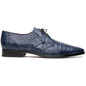 Marco Di Milano Lacio Navy Caiman Crocodile Dress Shoes - Dudes Boutique