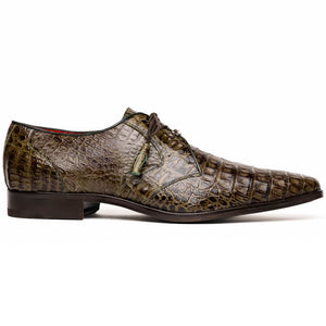 Marco Di Milano Lacio Wood Green Caiman Crocodile Dress Shoes - Dudes Boutique