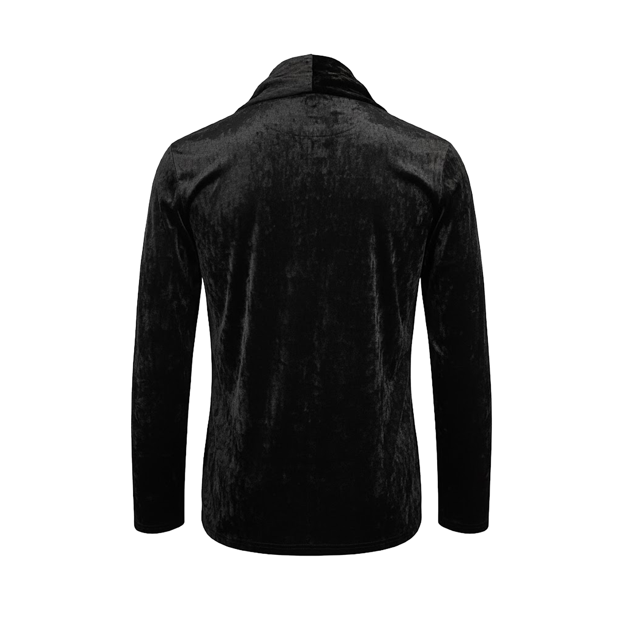 Lorenzzo Franco Black Velvet Turtle Neck Shirt