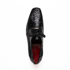 Marco Di Milano Leonardo Black Caiman Crocodile Derby Dress Shoes - Dudes Boutique