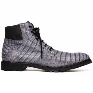 Marco Di Milano Leoni Oil Gray Caiman Crocodile Boots - Dudes Boutique