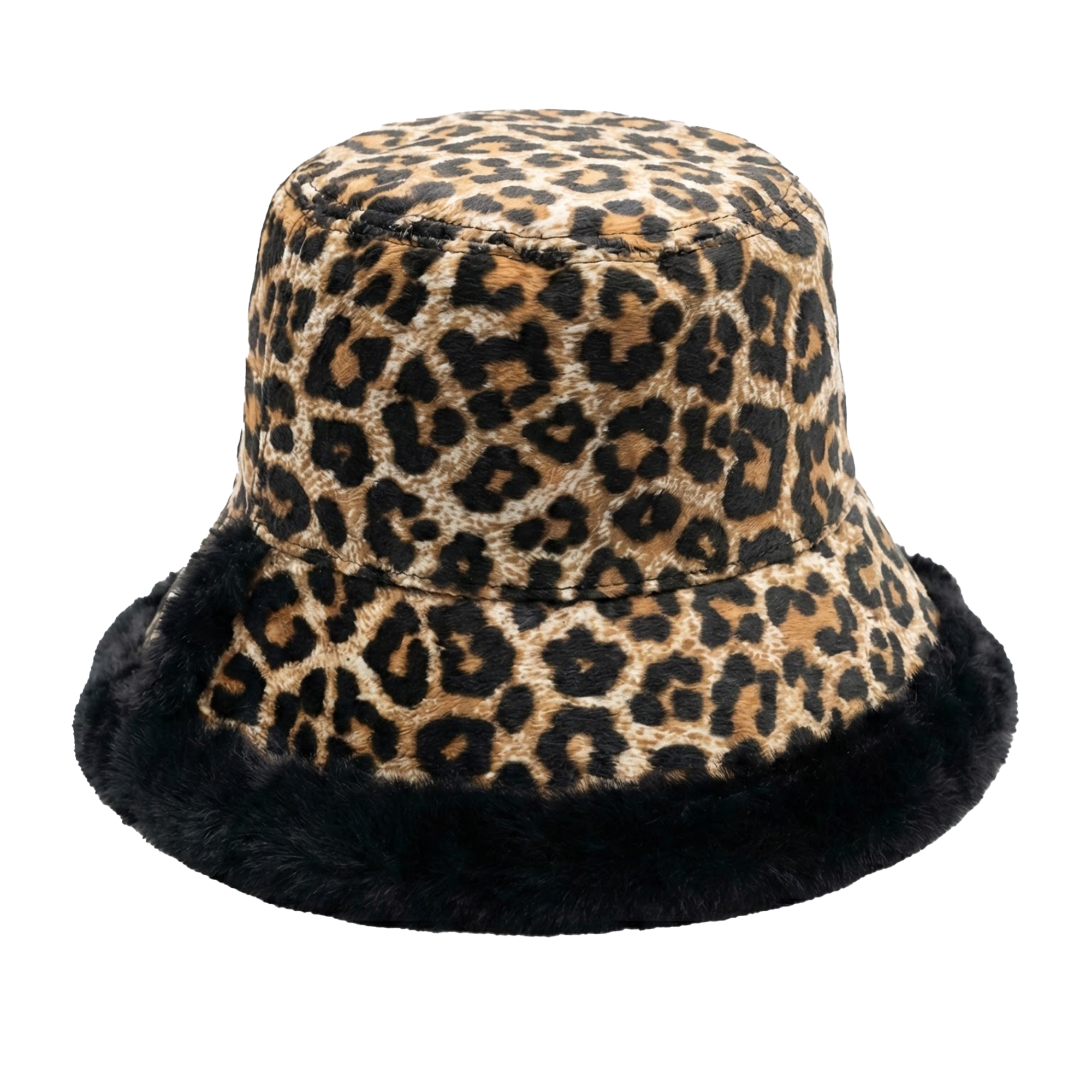 Kashani Women's Leopard Pony Hair Bucket Hat