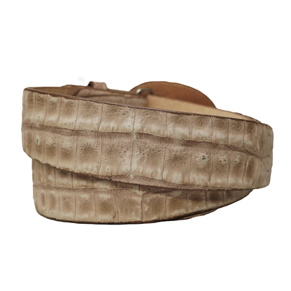 Los Altos Caiman Crocodile Hornback Lisboa Brown Belt