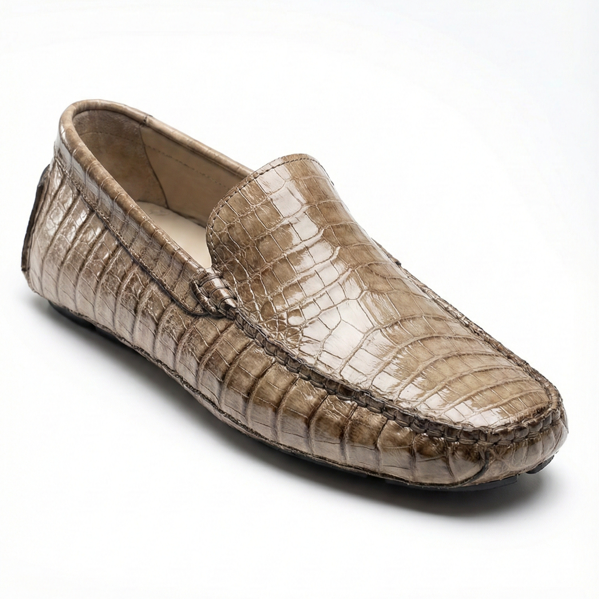 Calzoleria Toscana Rope Hornback Crocodile Loafers