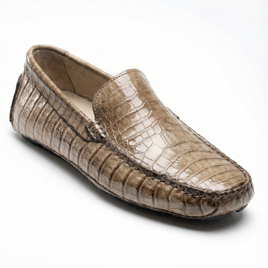 Calzoleria Toscana Rope Crocodile Loafers