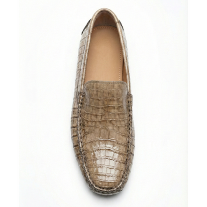Calzoleria Toscana Rope Crocodile Loafers
