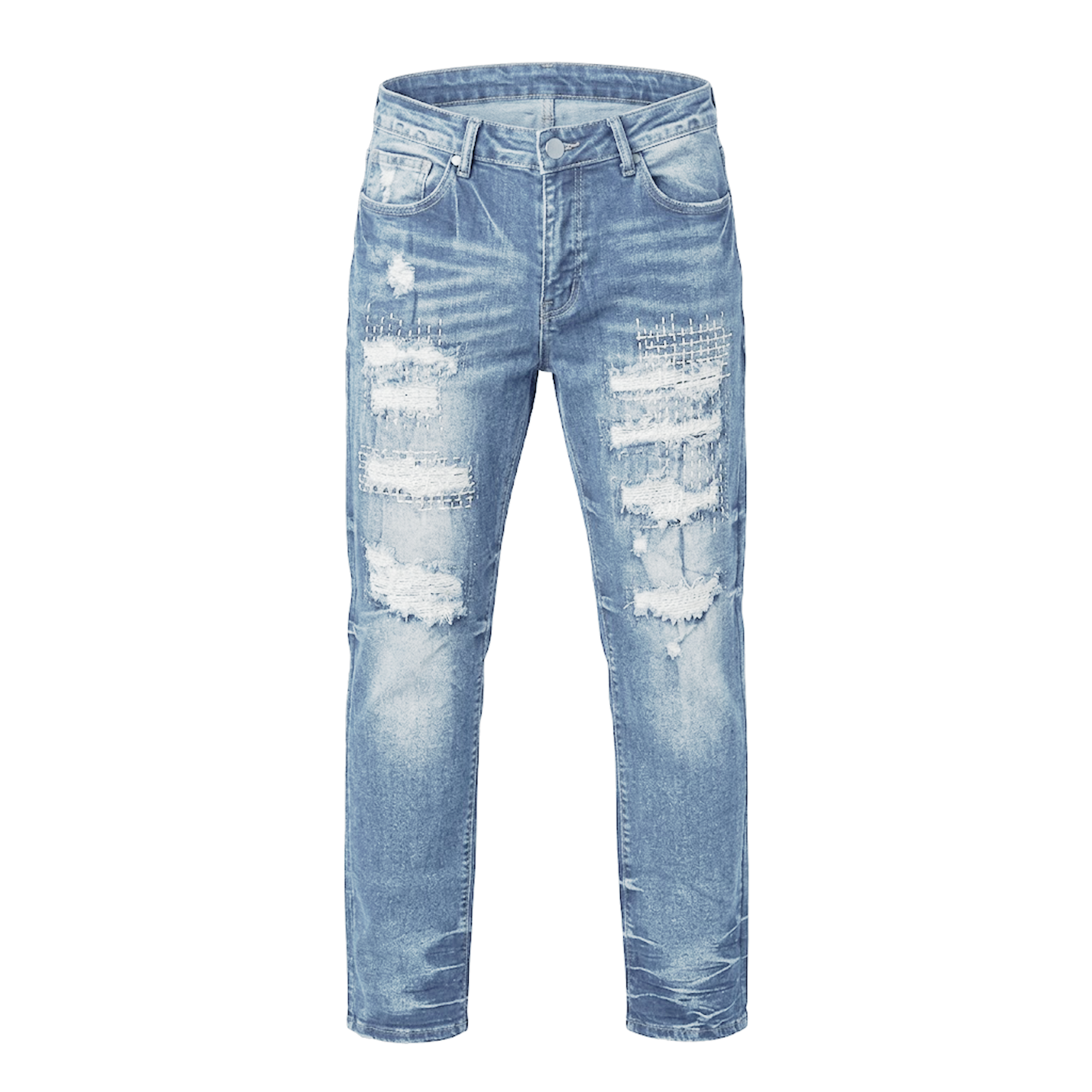 Copper Rivet Light Blue Ripped Jeans
