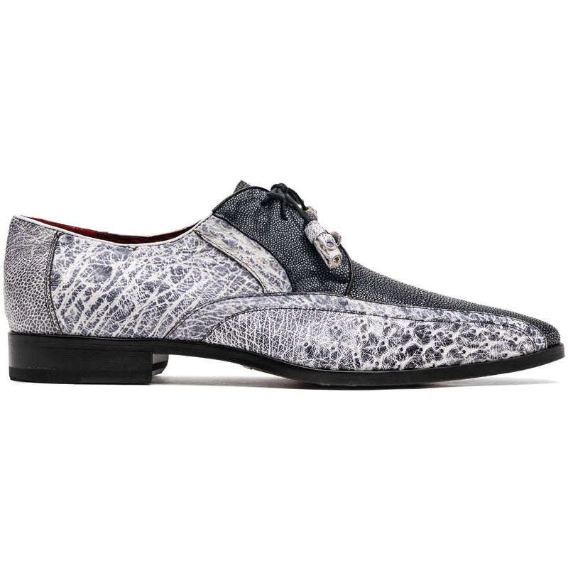 Marco Di Milano Lucca Newspaper Stingray & Ostrich Quill Dress Shoes - Dudes Boutique