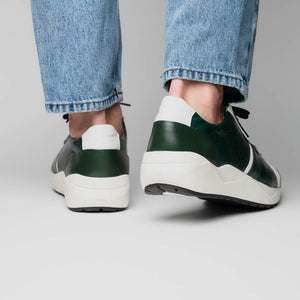 Marco Di Milano Lyon Green / White Ostrich Leg & Calfskin Sneakers - Dudes Boutique