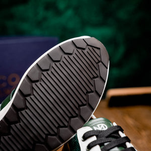 Marco Di Milano Lyon Green / White Ostrich Leg & Calfskin Sneakers - Dudes Boutique