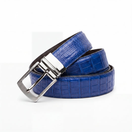 Kashani Electric Blue Alligator Belt