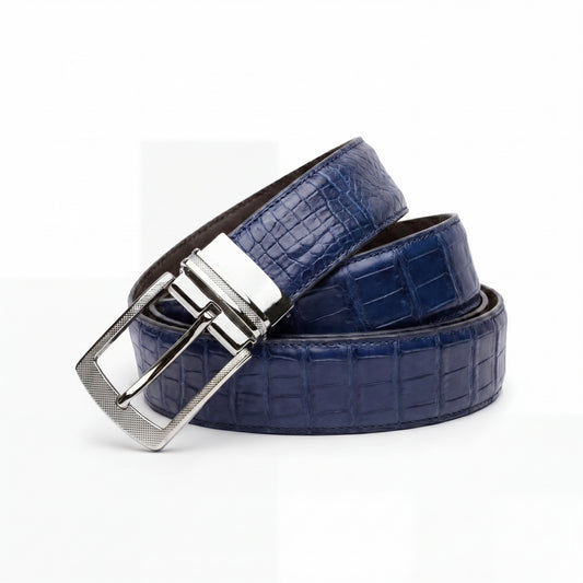 Kashani Navy Alligator Belt