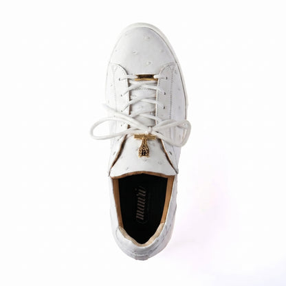 Mauri 8825/2 Fattori White Ostrich Sneakers