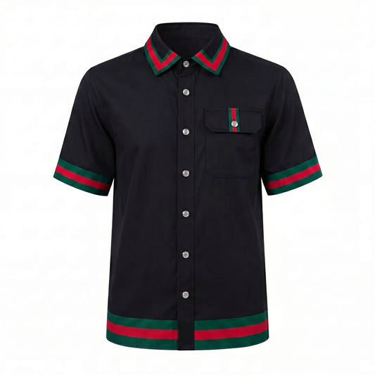 Prestige LUX-690 Black Linen Shirt
