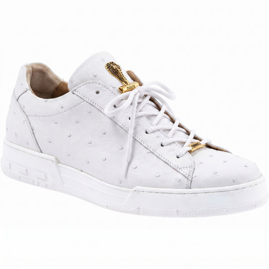 Mauri 8825/2 Fattori White Ostrich Sneakers