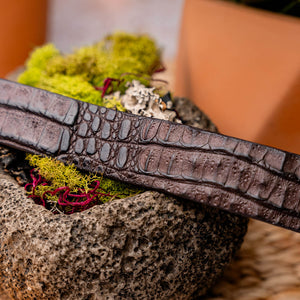 Marco Di Milano Crocodile Belt Brown - Dudes Boutique