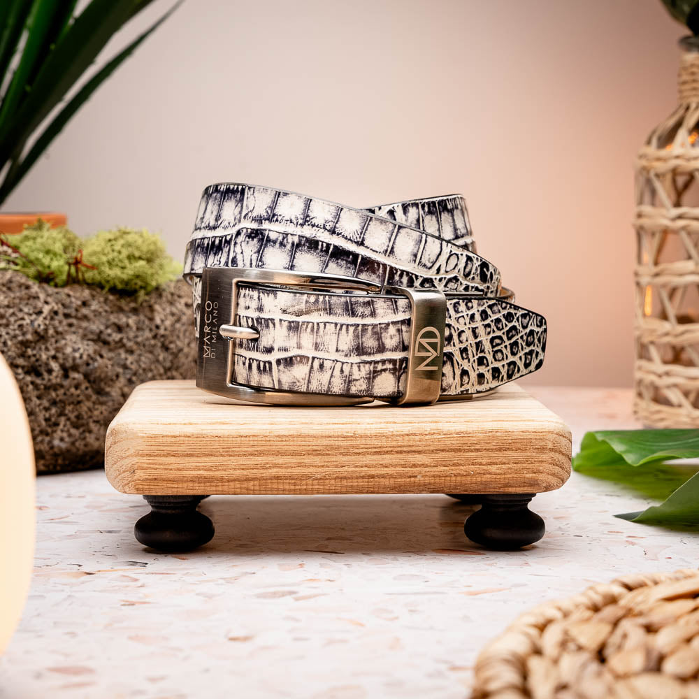 Marco Di Milano Riccardo Belt Antique Newspaper