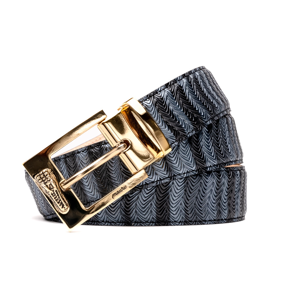 Mauri 0100/35 Balera fabric Belt Light Grey/ Med Grey/ Black - Dudes Boutique