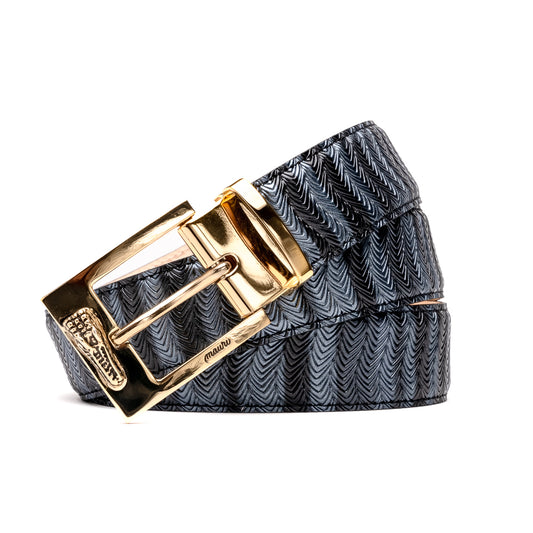 Mauri 0100/35 Balera fabric Belt Light Grey/ Med Grey/ Black - Dudes Boutique