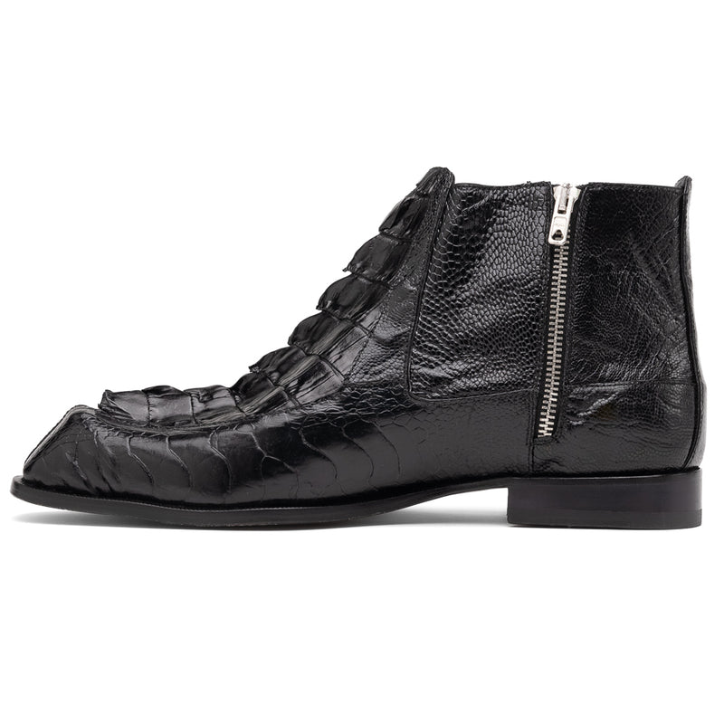 Mauri 3299 Ostrich Leg/ Hornback Dress Boots Black - Dudes Boutique