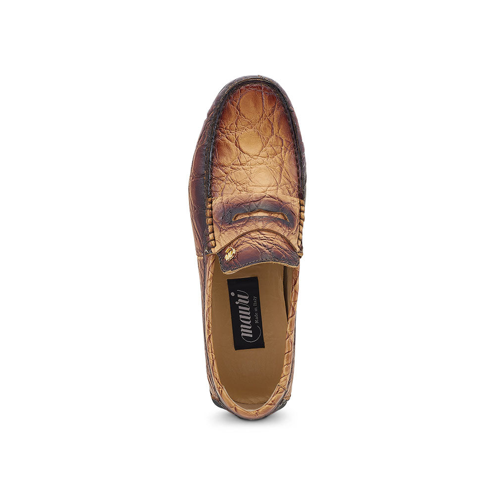 Mauri 3517/1 Dune / Gold Alligator Sprinter Driving Loafers - Dudes Boutique