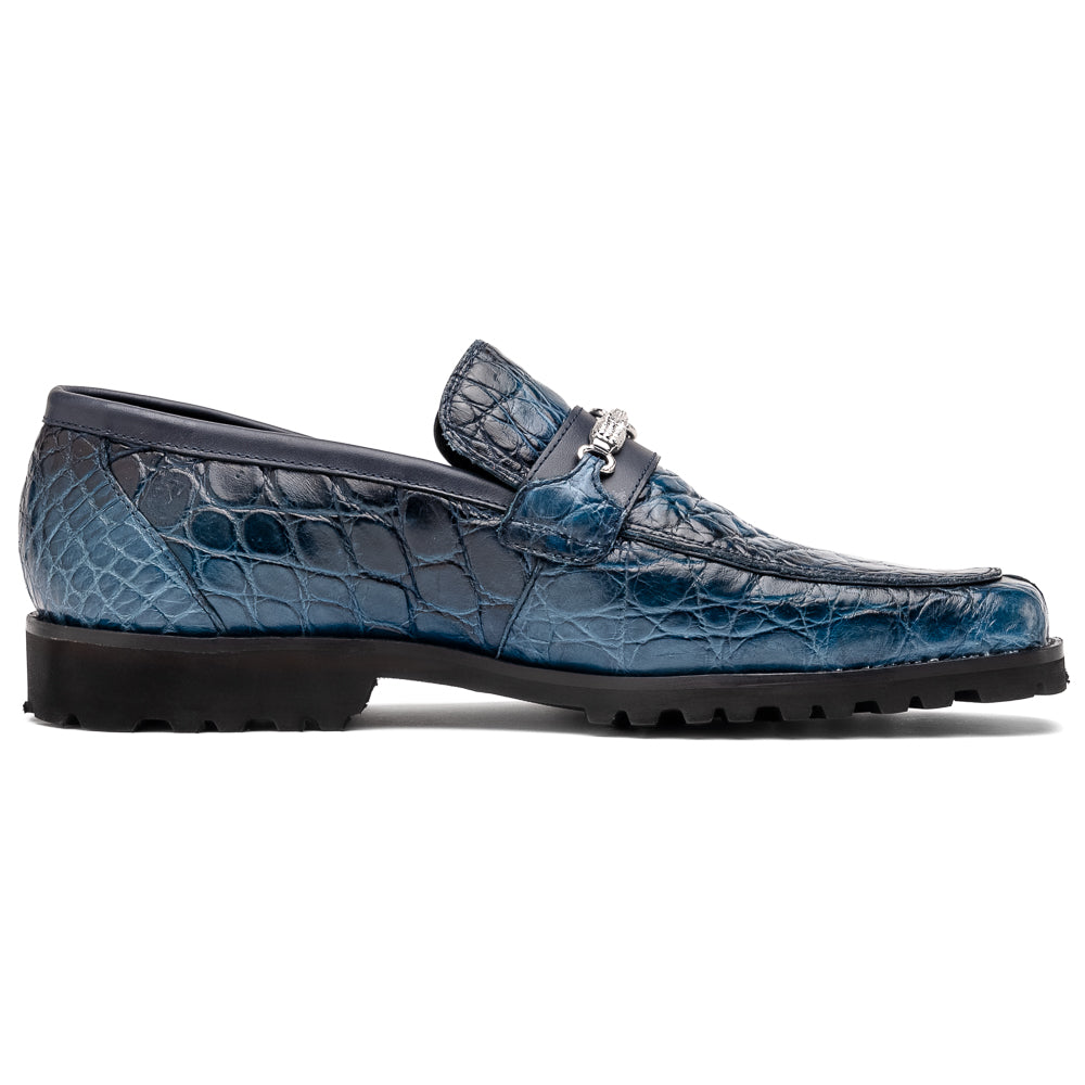 Mauri 4894/7 Debonair Alligator/ Nappa Loafers Blue Dirty/ Wonder Blue - Dudes Boutique