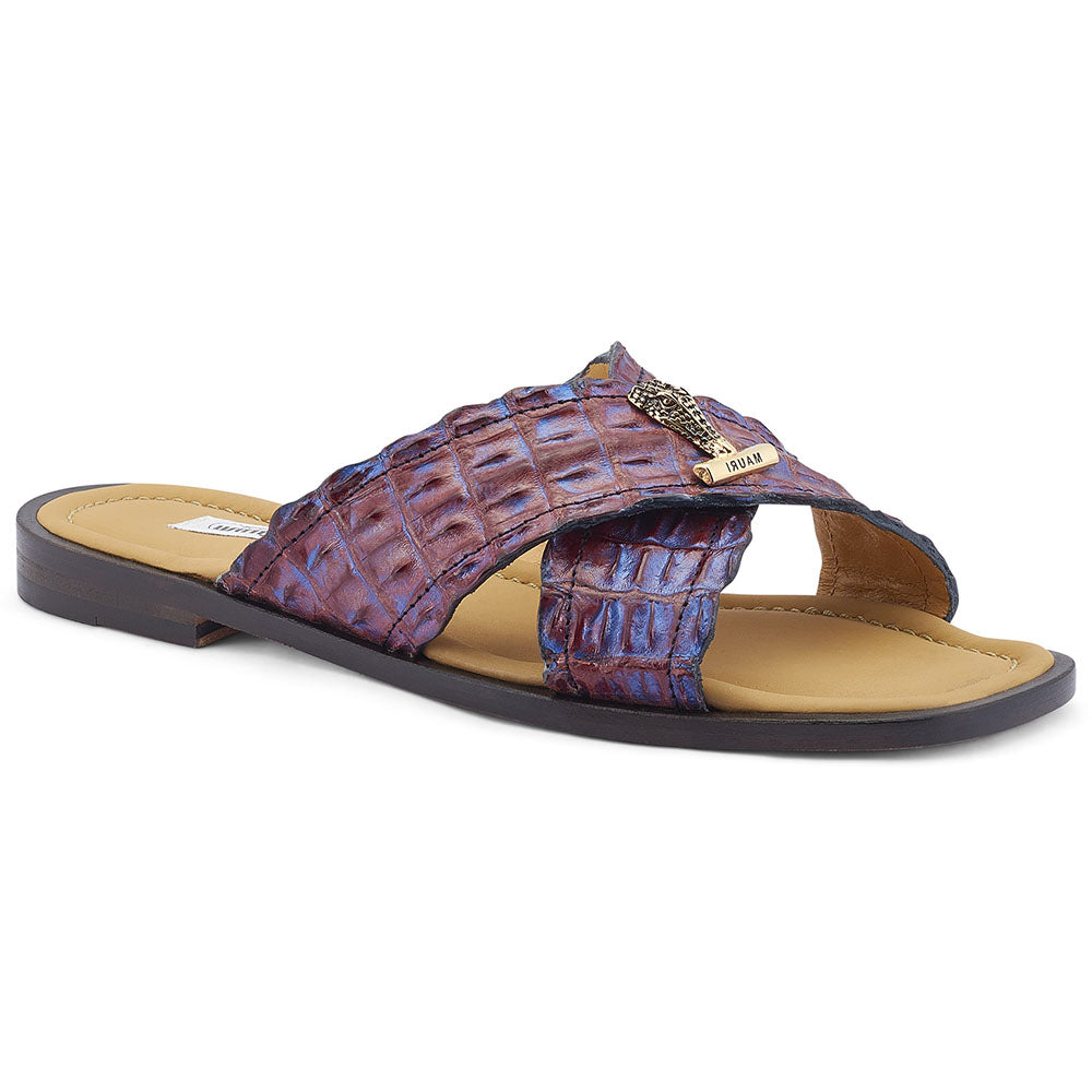 Mauri 5134 Coral Hornback Skin Sandals Gold / Blue - Dudes Boutique