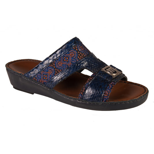 Mauri 5148 Python / Fabric Sandals Blue / Matahari Blue - Dudes Boutique