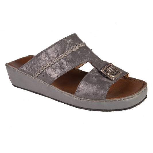 Mauri 5150 Genuine Ostrich Sandals Medium Grey - Dudes Boutique