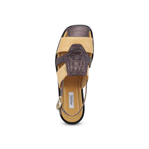 Mauri 5161 Tahiti Ostrich Leg / Hornback Crown Sandals Sp. Rust / Light Caramel - Dudes Boutique