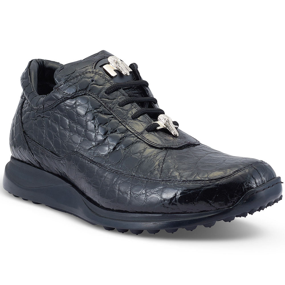 Mauri 8900/2 Alligator Sneakers Black - Dudes Boutique
