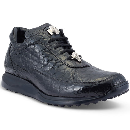 Mauri 8900/2 Alligator Sneakers Black - Dudes Boutique
