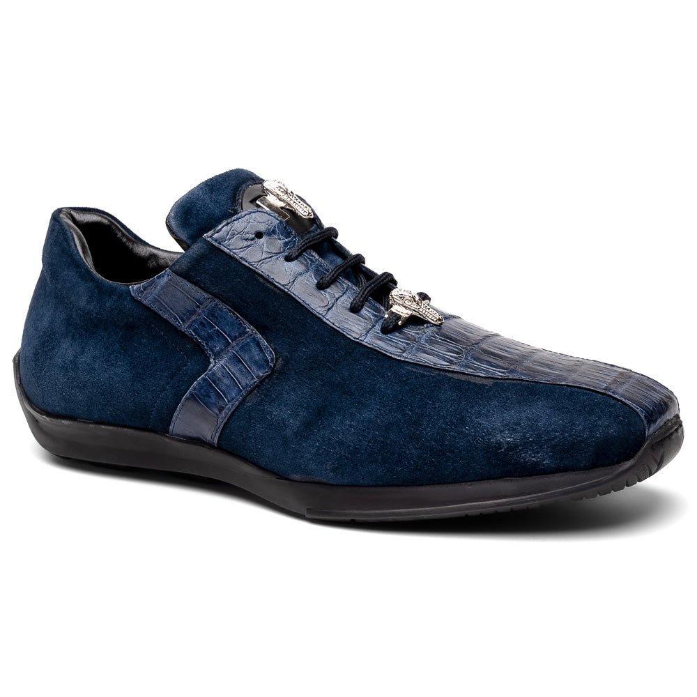 Mauri 9145/1 Wonder Blue Wisdom Cayman Suede Sneakers - Dudes Boutique