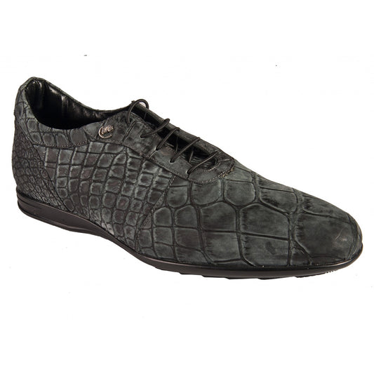 Mauri 9295/4 Body Alligator Shoes Nabuk Black - Dudes Boutique