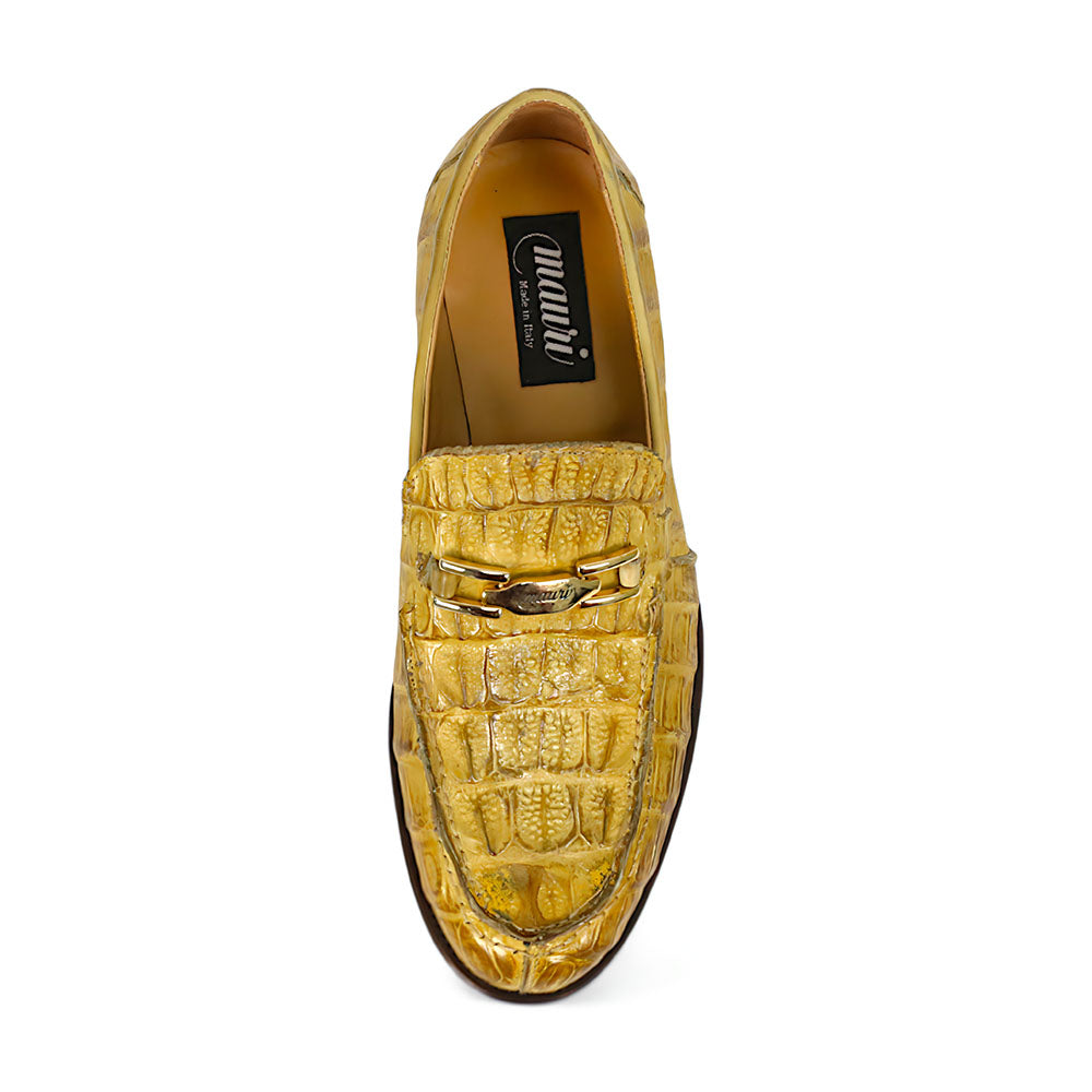 Mauri Chapel 1028/3 Yellow Pepper Hornback Bit Loafers - Dudes Boutique