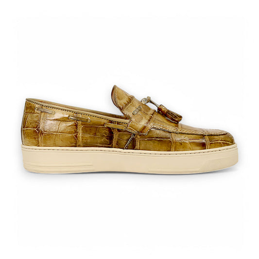 Mauri Chill 8800/1 Mustard Alligator/Calfskin Loafers - Dudes Boutique