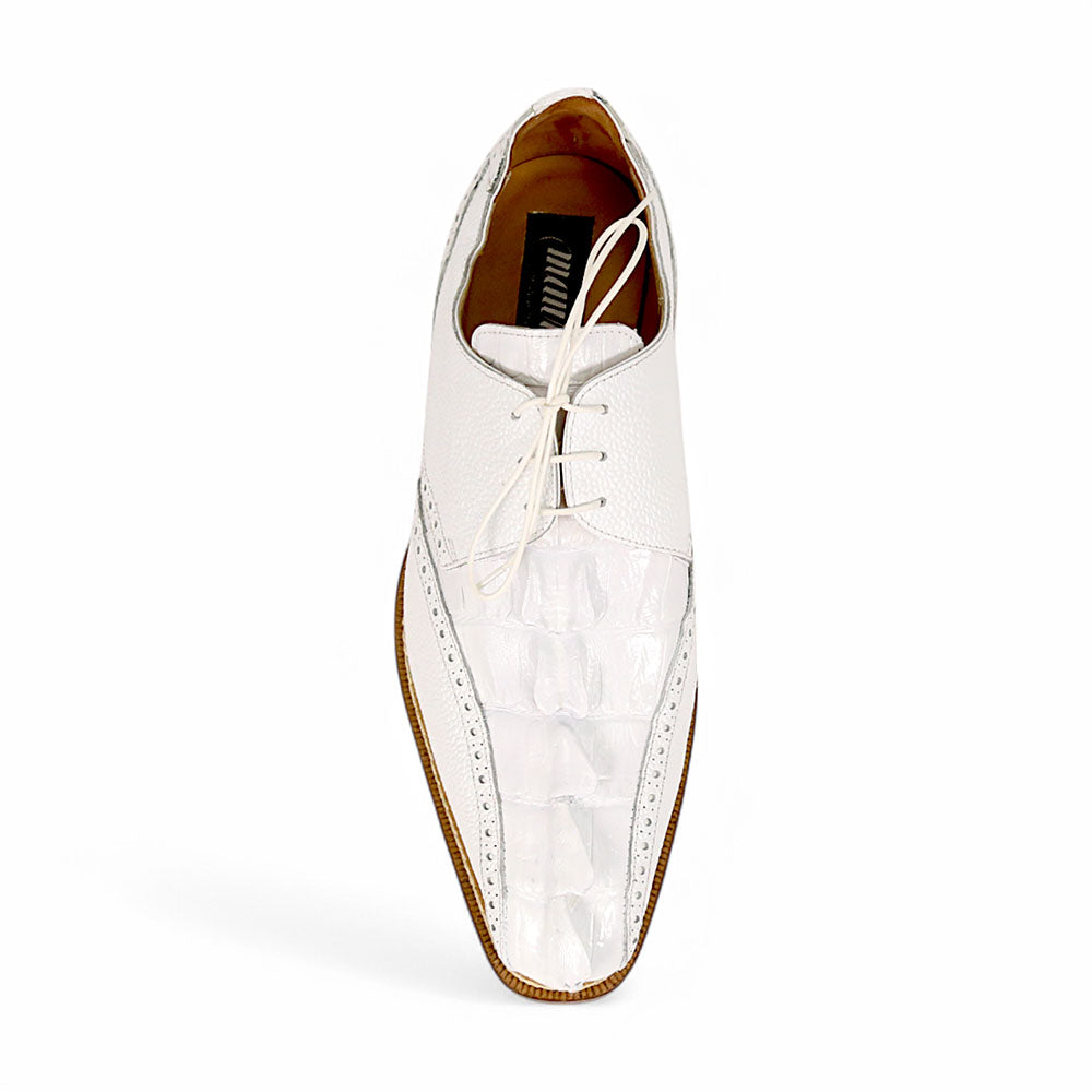 Mauri Don 2670/2 White Hornback/Pebble Grain Dress Shoes - Dudes Boutique