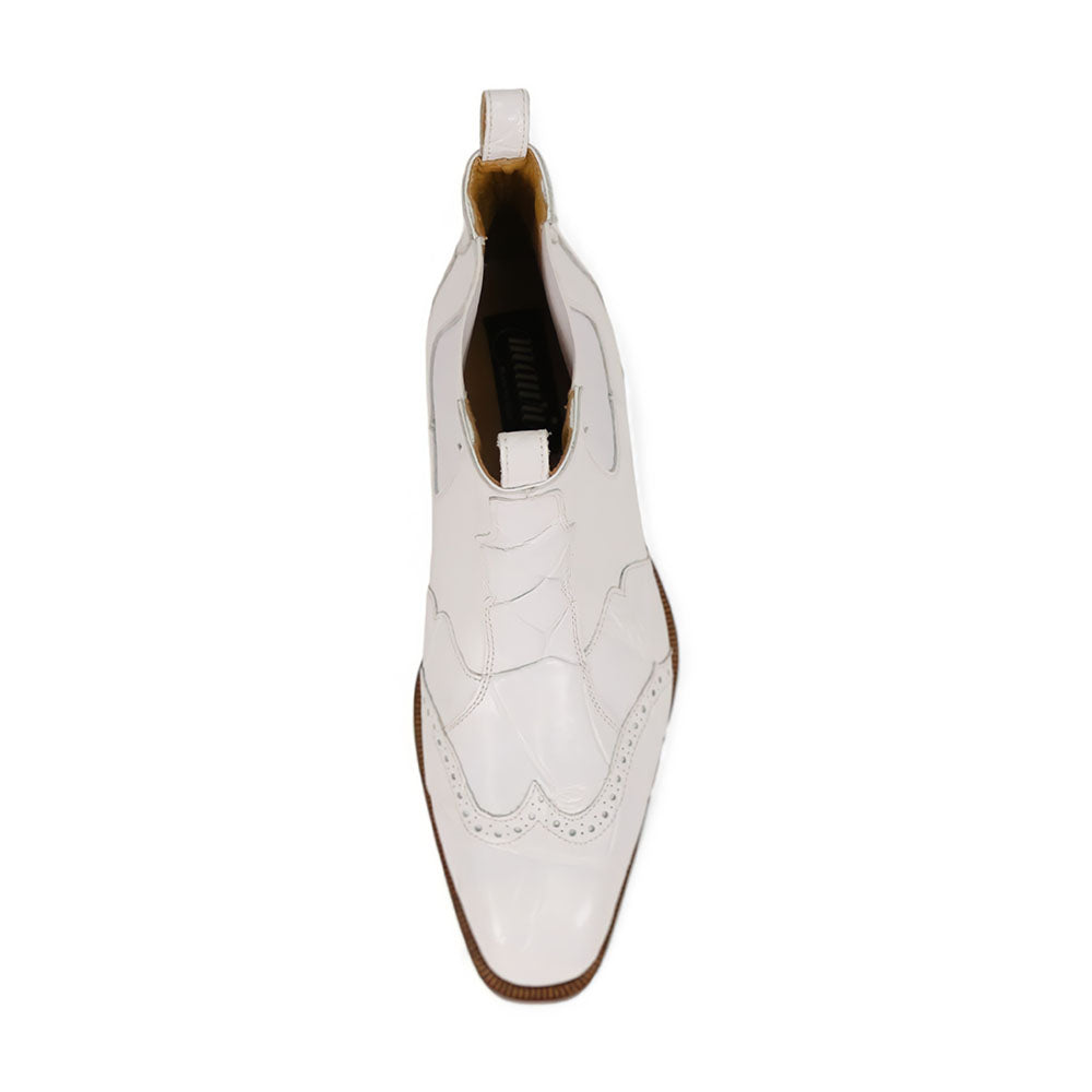 Mauri Ebony 1092/3 white alligator and calfskin boots
