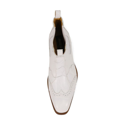 Mauri Ebony 1092/3 white alligator and calfskin boots