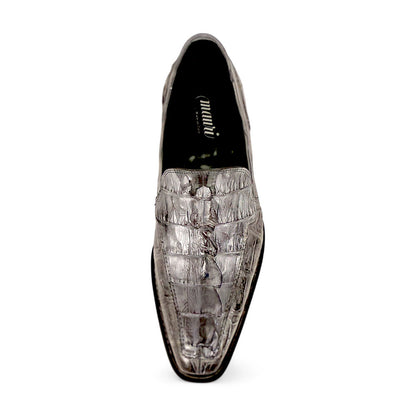 Mauri Orefici 4770/1 Gray Baby Crocodile/Hornback/Calfskin Loafers - Dudes Boutique