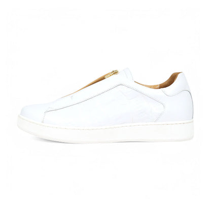 Mauri Regata 8478/14 White Nappa/Baby Crocodile Sneakers - Dudes Boutique