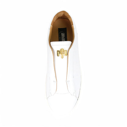 Mauri Regata 8478/14 White Nappa/Baby Crocodile Sneakers - Dudes Boutique