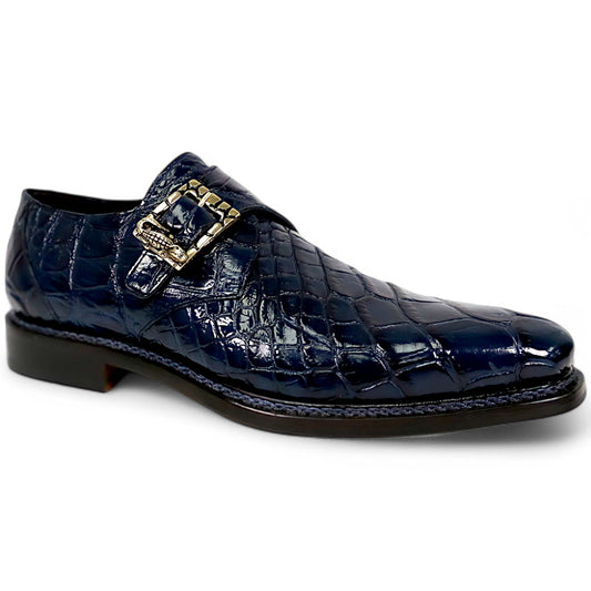 Mauri Shadow 3281/2 Wonder Blue Alligator Shoes - Dudes Boutique