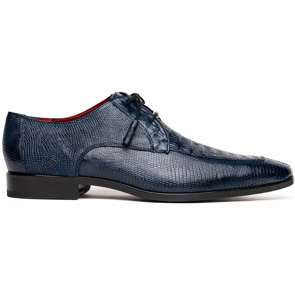 Marco Di Milano Merida Navy Caiman Crocodile & Lizard Dress Shoes - Dudes Boutique