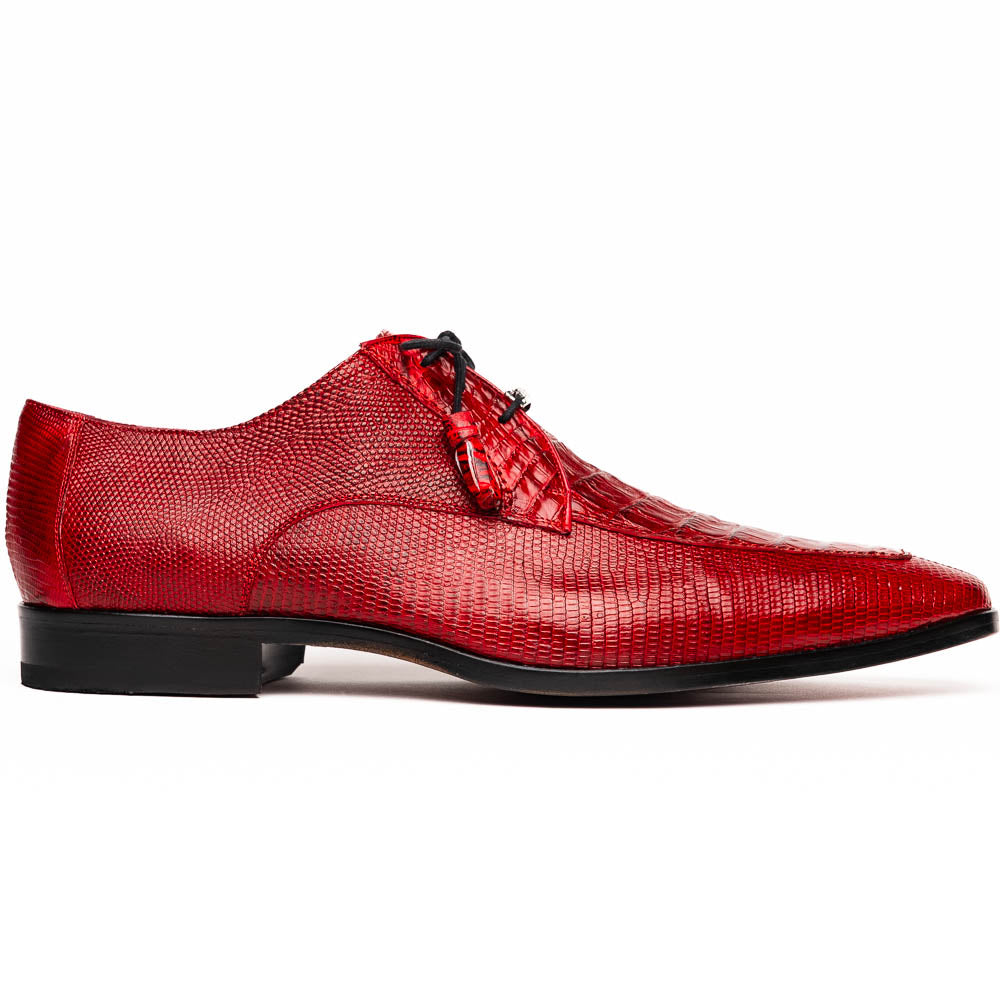 Marco Di Milano Merida Red Caiman Crocodile & Lizard Dress Shoes - Dudes Boutique